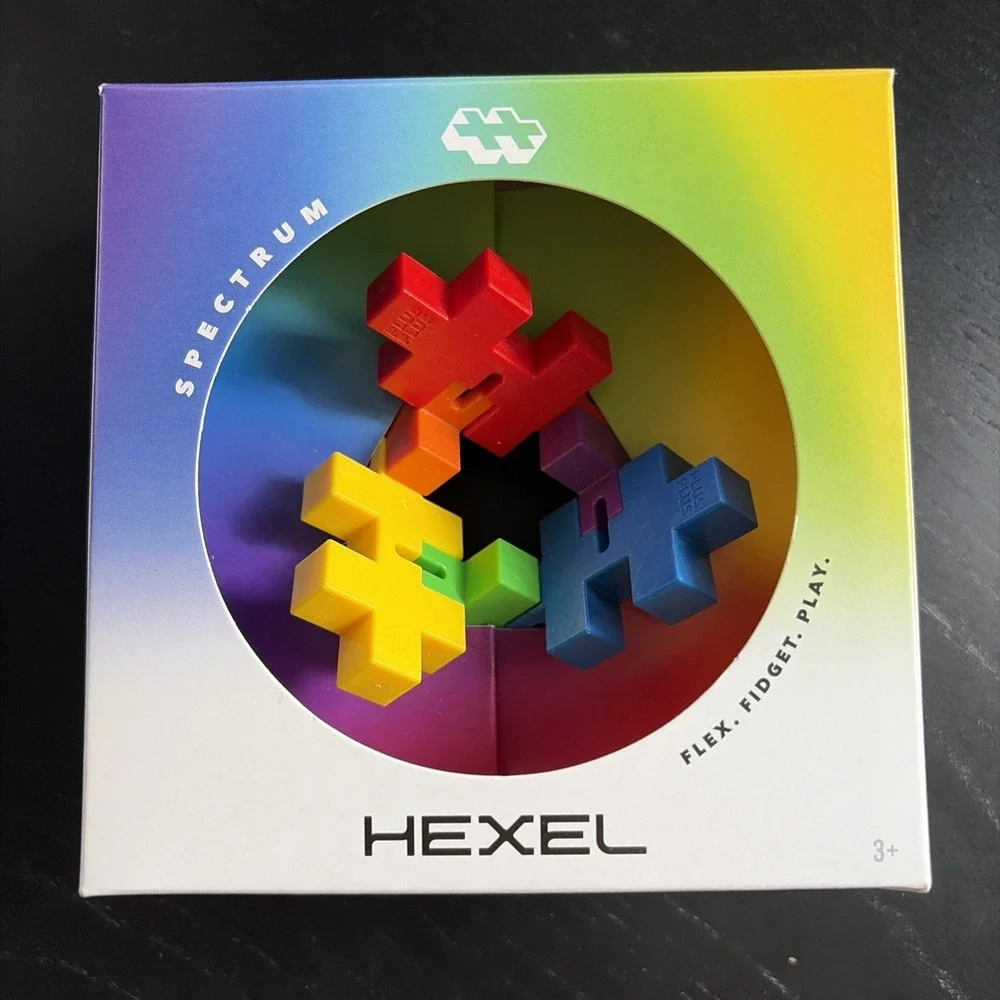 Plus Plus HEXEL Fidget Toy - Elastic 6-Piece Fidget Toys for Kids, Ideal Sensory